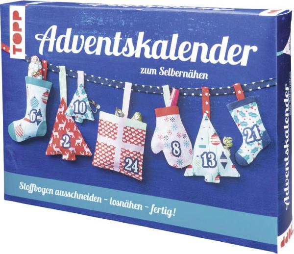 Adventskalender zum Selbernähen - Stoff mit aufgedrucktem Schnittmuster und Anleitung