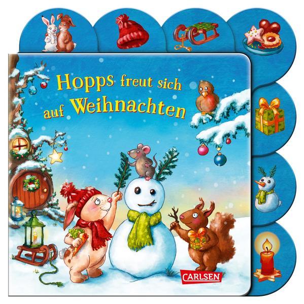 Hopps freut sich auf Weihnachten - Buntes Registerbuch ab 18 Monaten (Mängelexemplar)