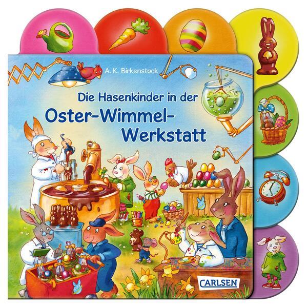 Die Hasenkinder in der Oster-Wimmel-Werkstatt (Mängelexemplar)