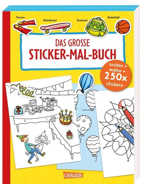 Das große Sticker-Mal-Buch - Suchen, malen, stickern