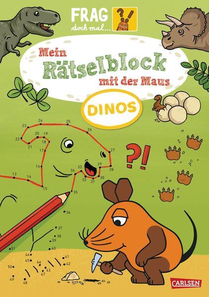 Frag doch mal ... die Maus: Mein Rätselblock mit der Maus – Dinos (Mängelexemplar)