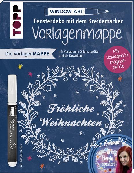 Vorlagenmappe Fensterdeko mit dem Kreidemarker - Fröhliche Weihnachten (Mängelexemplar)