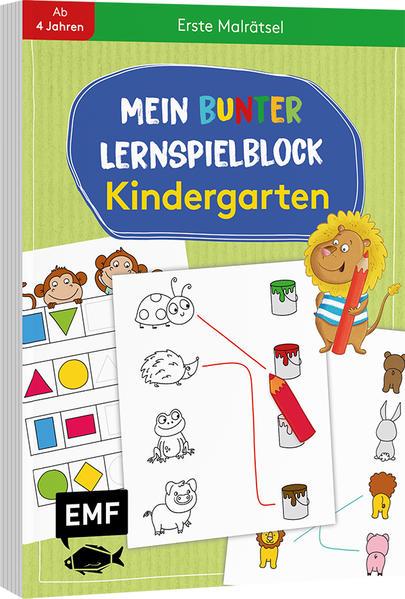 Mein bunter Lernspielblock – Kindergarten: Erste Malrätsel