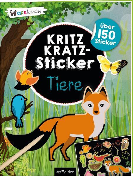 Kritzkratz-Sticker – Tiere - Über 150 Sticker